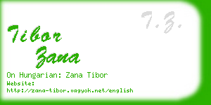 tibor zana business card